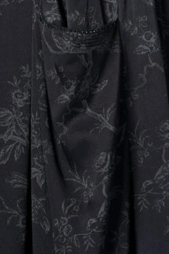 WIDE LEG PANT WITH GATHERED POCKETS NOIR BOUDOIR -Vivid Couture pants 4 copy